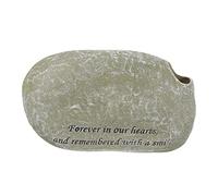 Levemolo Pet Memorial Stone Custom Carved Grave Marker for Dogs and Cats Outdoor Ornament Encouraging Words for Garden Tribute