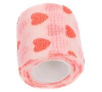 Levemolo Pet Self Bandage Wrap for Dogs and Cats Non-woven for Ankle Sprains and Minor Injuries Self-adhering Elastic Cute Heart Pattern