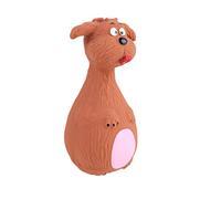 Levemolo Pet Squeaky Toy for Dogs Cartoon Chewing Latex Molar Toy for Interactive Play Brown and -making Companion for Reducing Boredom
