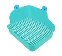Levemolo Pet Toilet Potty Trainer Suitable for Garden and Park Use Plastic Material with Wall Design, Keeps Pet Clean Green Colour Random Color for Small Animals like Bunny and Ferret