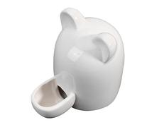 Levemolo Pet Water Dispenser Ears Design Automatic Feeder for Hamsters Small Animals Ceramic Drinking Bowl for Easy Hydration White