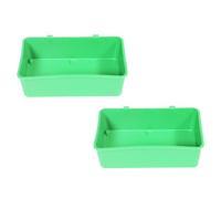 Levemolo Plastic Bird Bath Tub and Different Green Bathing Basin Cleaning and Shower for Small Birds 2pcs with Creative Shape