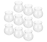 Levemolo Plastic Hydroponic Planter 10pcs Desktop Vessel for Succulent Plants with Easy Plant Monitoring and DIY Use