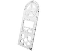 Levemolo Plastic Multifunction Drawing Measure Ruler with Protractor and Angle Scale for Students, Versatile Drafting Tool Suitable for Architecture and Painting