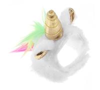 Levemolo Plush Unicorn Hat for Lizards and Small Pets Warmth PET Costume Headgear for Festivals and Parties Cute Animal Hat Decor Random Color