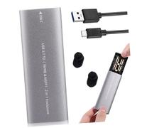 Levemolo Portable Aluminium Alloy Material and Fast Reading Speed Nvme SSD Enclosure USB 3.1 Type-c Hard Drive Cable for Daily Office Use Compatible with Smart Routers and Smart Tvs