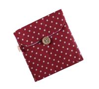 Levemolo Portable Cotton Women Sanitary Pouch with Polka Dot Design, Practical Sanitary Pad Holder and Small Headphones Case, for Travel and Bridesmaid Bags