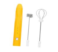 Levemolo Portable Handheld Electric Eggbeater and Milk Frother USB Rechargeable Adjustable Coffee Foam Maker for Kitchen Baking and Coffee Lovers Yellow