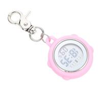 Levemolo Portable Stainless Steel and Silicone Material Pink Fob Watch Digital with Clip-on Design Supporting Long-Term Use for Nursing School Essentials and Workers