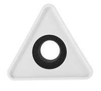 Levemolo Portable Triangular Microphone Flag White Abs Injection Molding Logo Station Sign for Professional Interviews Design with Logo Area Durable and Easy to Carry