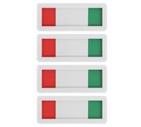 Levemolo Practical for Suitable for 4pcs Acrylic Slider Door Signs Sticky Feature, White Privacy Status Indicators Office Meeting Rooms Administrative Offices and Workspaces