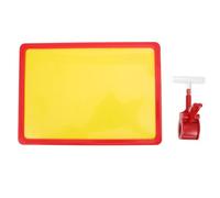 Levemolo Price Display Sign Clip A4 Double Clips Plastic Holder for Retail Marketing and Supermarket Shelf Label Presentation Reusable for Merchandise