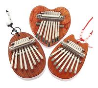 Levemolo Professional Finger Kalimba 3pcs Mini Wooden Thumb Piano Comfortable Music Instrument for Boys and Girls Random