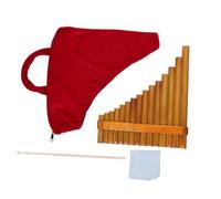 Levemolo Professional Pipe Bamboo Pan Flute for Beginners Tone Key Left Hand Model Lightweight Musical Instrument Gift Smooth Breath Flow for Teaching and Performance