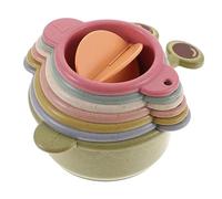 Levemolo Rabbit Nesting Stacking Cups Set, Multi-size Reusable Food Storage and Hiding Toy Cups for Bunnies, Colorful Plastic Bunny Plaything for Small Pets