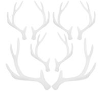 Levemolo Realistic Plastic Deer Antlers Headband 4 Pair Lightweight Simulation Antler Accessories for DIY Cosplay and Home Decor Suitable for Parties and Craft Projects