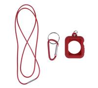 Levemolo Red Silicone Watch Case Protective Pendant Necklace Hanging Cover for Series Scratch Shell with Fixed Ring for Secure Fit and Full Edge Protection