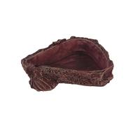 Levemolo Resin Reptile Food and Water Dish with Imitation Tree Bark Design Feeding Bowl for Lizards Frogs Spiders Compact Breeding Tray for Small Pets