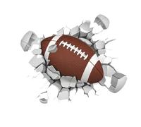 Levemolo Rugby Wall Decal Self-Adhesive Sport Sticker for Boys and Girls Room Creative Rugby Pattern Design for Playroom Nursery Easy to Install Wall Decor Cheerful Atmosphere for Spaces