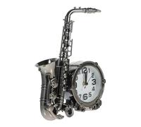 Levemolo Saxophone Shaped Alarm Clock Retro Desk Clock Rustic Shelf Room Decoration Table Saxophone Shaped Retro Design Random Color