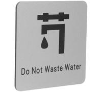 Levemolo Sign Save Water Aluminium Saving Panel Waterproof and Highly Visible Poster for Decor Public Places and Schools Bathroom Door