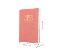 Levemolo Small Daily Planner Notebook 2026 A7 Pocket Notepad with Monthly View and Clean Writing Experience for School and Travel Use, Compact Pu Paper Organizer for Students