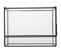 Levemolo Small Geometric Glass Terrarium Box 145x80x195mm for Desktop Plant Landscape Display Holder Moss Ecosystem Suitable for Succulents and Miniature Rainforest