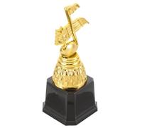 Levemolo Small Golden Plastic Music Note Trophy Lightweight and Smooth Surface, for Classroom Rewards and Party Game Prizes, Delicate and Beautiful Musical Competition Award