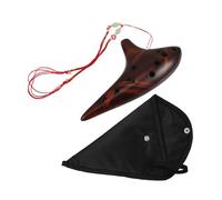 Levemolo Smoked Ocarina Alto C Tone Instrument Ceramic Clay Flute for Music Styles like Piccolo Instrument for Adults for Beginner Boys and Girls Random Color