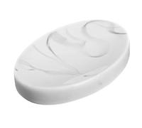 Levemolo Soap Holder Marble Pattern Drainage Design for Bathroom and Kitchen, Sturdy Oval Soap Dish Suitable for Bar and Sponges