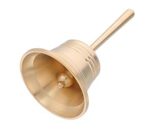 Levemolo Solid Brass Bell Large Handbell Loud Brass Call Bell for Teacher Classroom Dinner Animal Training Service