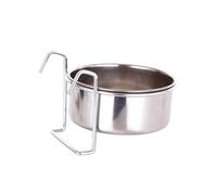 Levemolo Stainless Steel Hanging Pet Bowl for Cat and Dog Supplies Sturdy Feeding Bowl Cage for Outdoor Indoor Pet Eating Random Style