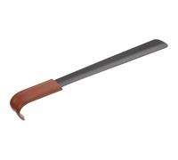 Levemolo Stainless Steel Sturdy and Reusable Shoe Horn with Rational Bending Radian and Smooth Surface Metal Shoe Helper for Brown Leather Case Home Use