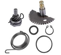 Levemolo Starter Gear Kit for Motorcycle and Four-stroke Engine, Steel Material with Silver Finish, Sturdy and Not Easy to Wear Replacement Part for Engine Start