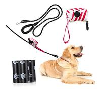 Levemolo Strong Nylon Dog Leash Training Kit with Poop Bag Dispenser for Small to Medium Dogs Random Color