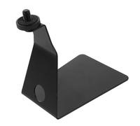 Levemolo Sturdy Metal Microphone Holder with Heavy-duty Clip Base and Accurate Balance Suitable for 3/8 Connector, Black Tabletop Mic Stand Clamp for Streaming, Recording and Broadcasting