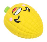 Levemolo Tough Latex Squeaky Dog Large Laughing Corn Shape for Aggressive Chewers Puppy Teething Interactive Pet