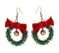 Levemolo Unique Christmas Ear Jewelry Hypoallergenic Gold Garland Bell Earrings Stylish and Decorative for Women's Party or Family Gathering