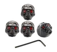 Levemolo Upgrade Your Electric Guitar with 4pcs Metal Skull Potentiometer Volume Knobs Tone Control Includes Wrench
