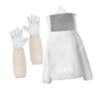 Levemolo Vented Beekeeper Suit with Zippered Veil Hood and Protective Gloves Thickened Fabric Breathable Lightweight Beekeeping Clothes for Men and Women Full Safety Gear for Efficient Bee