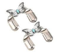 Levemolo Vintage Butterfly Sweater Clips Metal Hollow Waist Cincher Clips 2pcs Lightweight Retro Brooch Pins to Keep Clothing in Place for Cardigans and Shawls for Daily Commutes