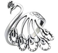 Levemolo Vintage Sturdy Ethnic Style Statement Ring Adjustable Peacock for Women Copper Ring Unique Classic Design Color Color for Knitting and Crocheting