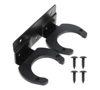 Levemolo Wall-mounted Double Slot Microphone Holder Iron Mic Rack for Ktv Stage Secure Wireless Mic Stand Preventing Slips and Falls Metal Bracket for Home and