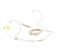 Levemolo Wired Open Ear Headset with Mic Beige Single Earhook Earset Microphone for Singing Hosting Live Performance Teaching and Customer Service