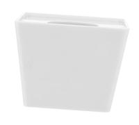 Levemolo Wireless Interview Microphone Flag Cube Cover Logo Holder, Trapezoid White Mic Protector for Broadcast and Corporate Meeting Use