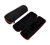 Levemolo Wireless Microphone Storage Case Dual Compartment Impact-Resistant Travel Bag with Zipper Closure for Handheld Mics Cables Batteries and Receivers Portable Protective Organizer for