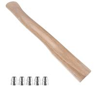 Levemolo Wooden Axe Handle Replacement Set with Steel Wedge, Anti-Skid and Easy to Install, Suitable for Carpenters and Builders, Khaki Woodworking Tool Handle