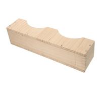 Levemolo Wooden Feeder for Rabbits and Chinchillas with Fixator, Large Khaki Hanging Food Basin, Easy to Eat Storage Groove for Small Pets