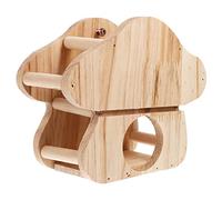 Levemolo Wooden Feeder Rack Hanging Storage for Animals Easy Installation Slow Feeding Design Suitable for Rabbit Guinea Pig Other Pets