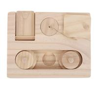 Levemolo Wooden Hamster Foraging Toy: 6 in 1 Rabbit Enrichment Toy - Interactive Puzzle Treat Dispenser for Rat Gerbil Chinchilla Guinea Pig